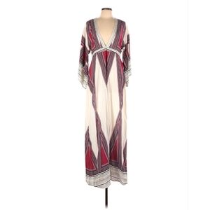 Lulu's Montecito Cream Print Maxi Dress. Size large.